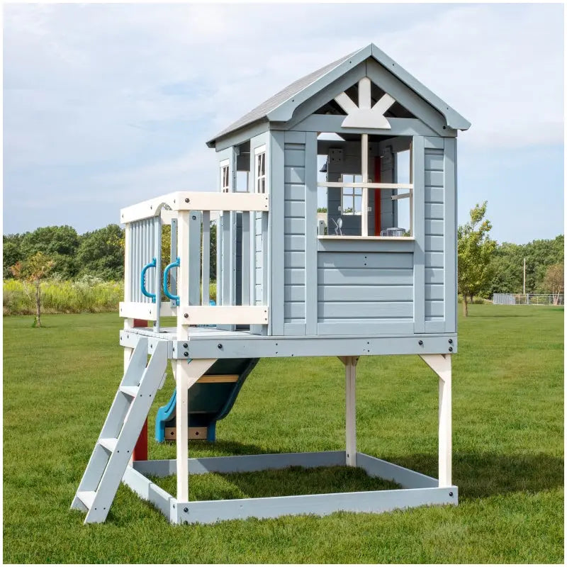 BACKYARD DISCOVERY Domek Drewniany Plac Zabaw ze Zjeżdżalnią i Piaskownicą