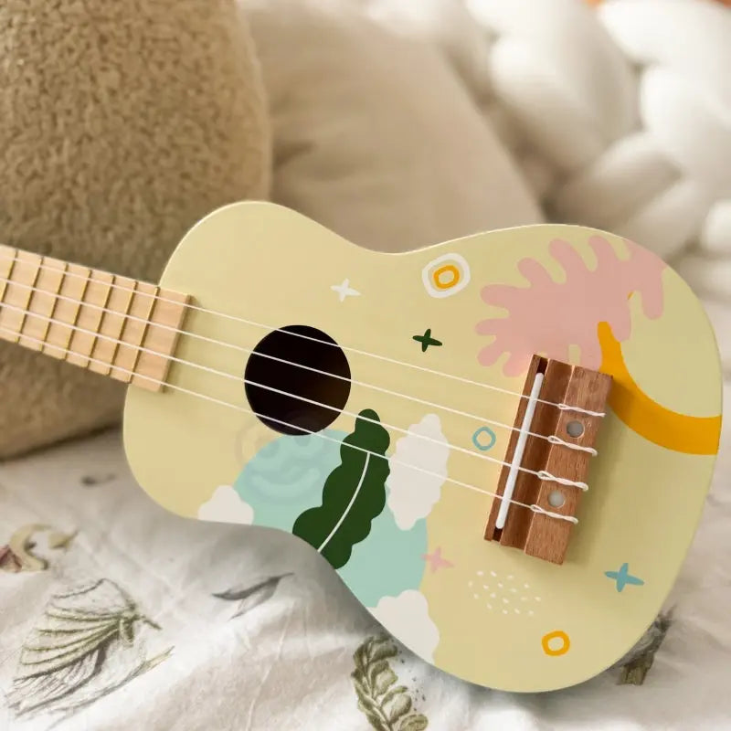 CLASSIC WORLD Drewniane Ukulele Gitara dla Dzieci Niebieskie