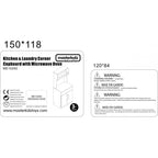 MASTERKIDZ Drewniany Regał Kuchenny Szafka do kuchni + mikrofalówka