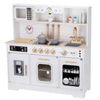 TOOKY TOY Duża Drewniana Multifunkcyjna Kuchnia Nowoczesna Akcesoria