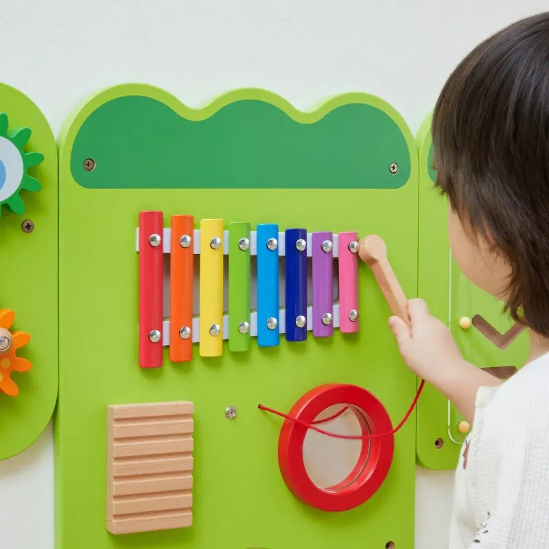 VIGA Tablica Sensoryczna Manipulacyjna Krokodyl Certyfikat FSC Montessori