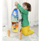 CLASSIC WORLD Drewniana Rakieta Domek dla Dzieci + Figurki Akc.