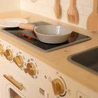 TOOKY TOY Duża Drewniana Multifunkcyjna Kuchnia Nowoczesna Akcesoria