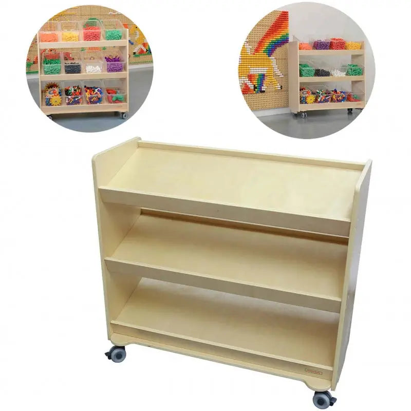 MASTERKIDZ Regał na Kółka - 3 Półki Na Akcesoria Do Tablicy STEM 800H x 800L