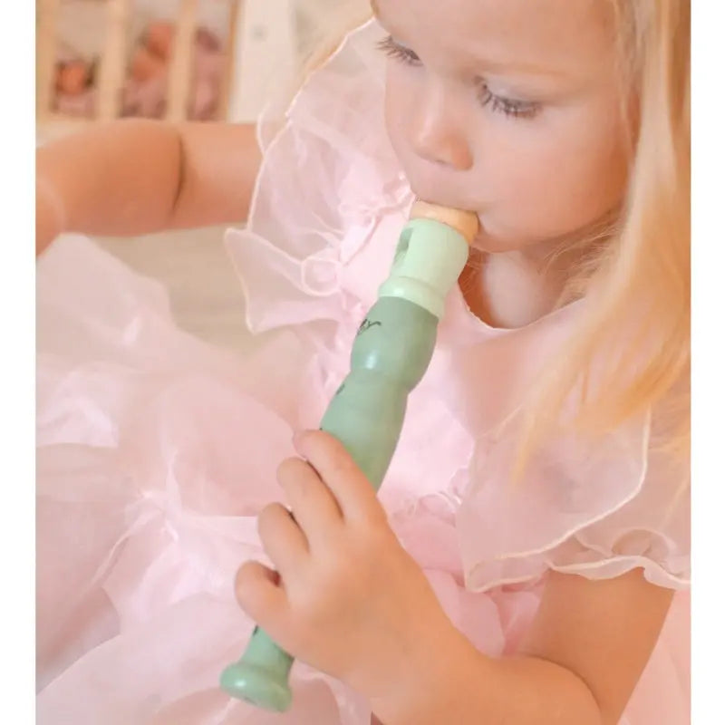 CLASSIC WORLD Drewniany Zestaw Instrumentów Muzycznych Flet Tamburyn Kastaniet Cymbałki