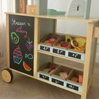 WOOPIE GREEN Duży Wielofunkcyjny Sklepik 5w1 Stragan Supermarket Restauracja Kawiarnia Kuchnia 73 el