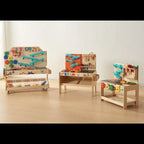 MASTERKIDZ Drewniany Warsztat XXL Montessori STEM z Narzędziami + Akcesoria