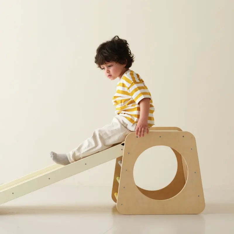 CLASSIC WORLD Drewniany Zestaw Wspinaczkowy Trójkąt Montessori 5w1 - Plac Zabaw Siłownia Indoor dla Dzieci