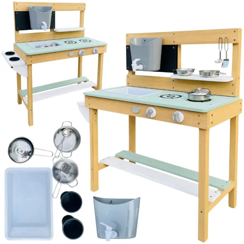 AXI Duża Drewniana Kuchnia Zabawa Woda i Piaskiem