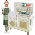 CLASSIC WORLD Drewniana Kuchnia XXL Wielofunkcyjna z Pralką i Akcesoriami