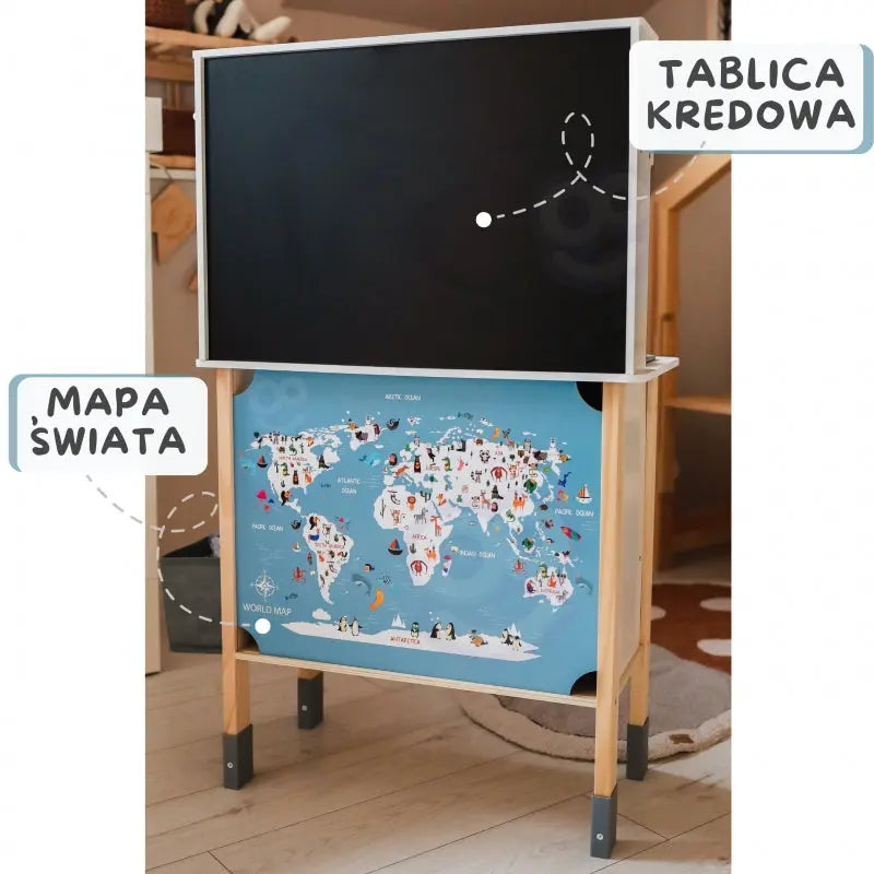 WOOPIE GREEN Drewniana Interaktywna Kuchnia 9w1 z Pralką i Tablicą