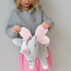 Pluszowy Jednorożec rozmiar L – Szaro/Różowy Melootka