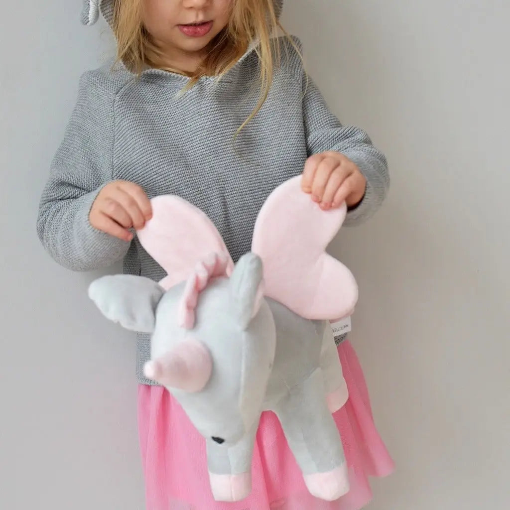 Pluszowy Jednorożec rozmiar L – Szaro/Różowy Melootka