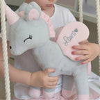 Pluszowy Jednorożec rozmiar L – Szaro/Różowy Melootka