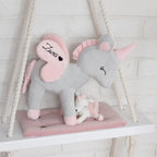 Pluszowy Jednorożec rozmiar L – Szaro/Różowy Melootka