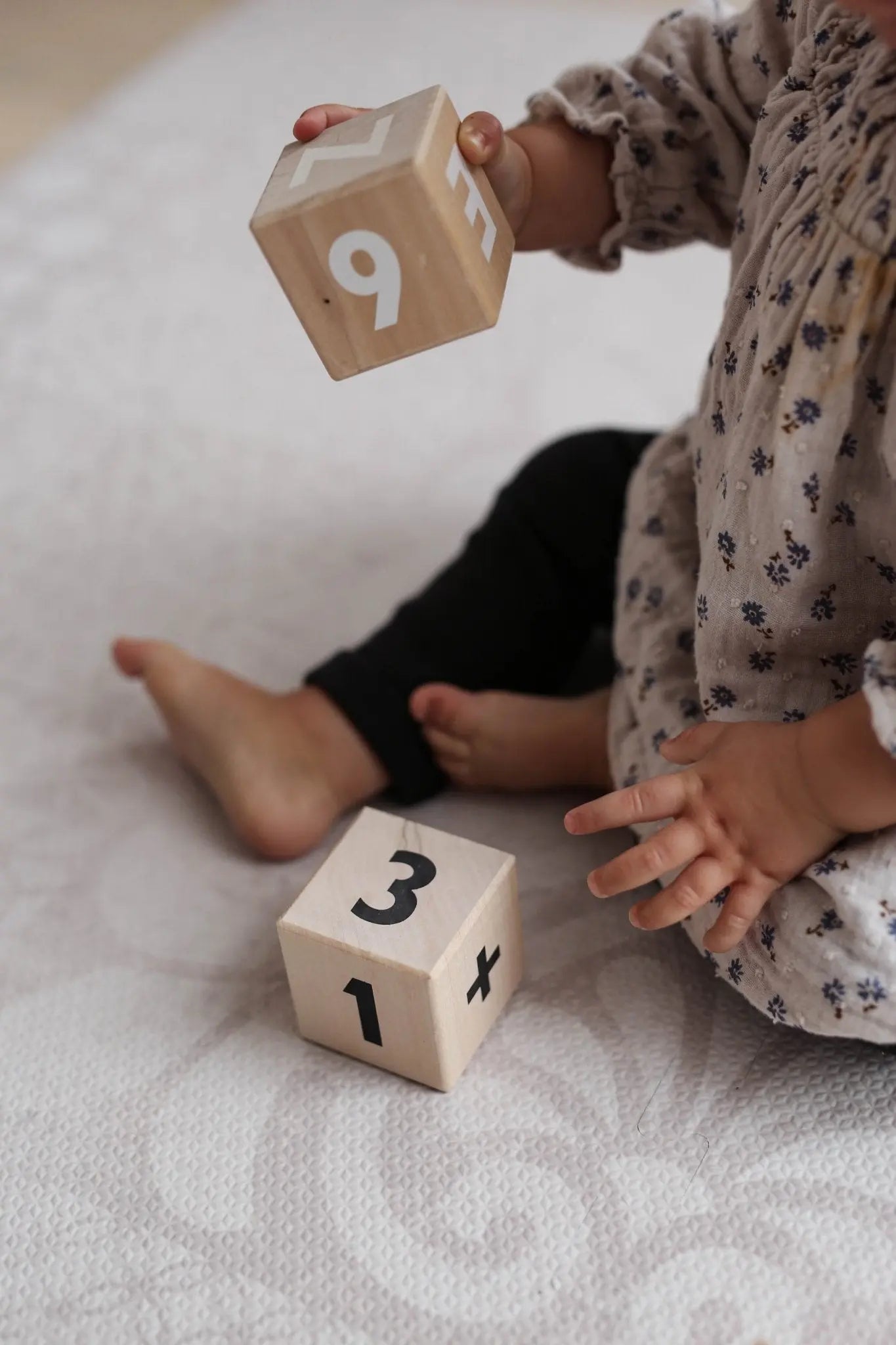 Klocki drewniane matematyczne dla dzieci, zestaw klocków cyferki ooh noo - Zabawki z Lasu 