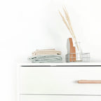 Komoda z przewijakiem ILA biała/szara - Zabawki z Lasu 