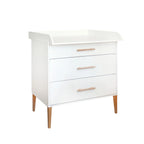 Komoda z przewijakiem ILA biała/szara - Zabawki z Lasu 