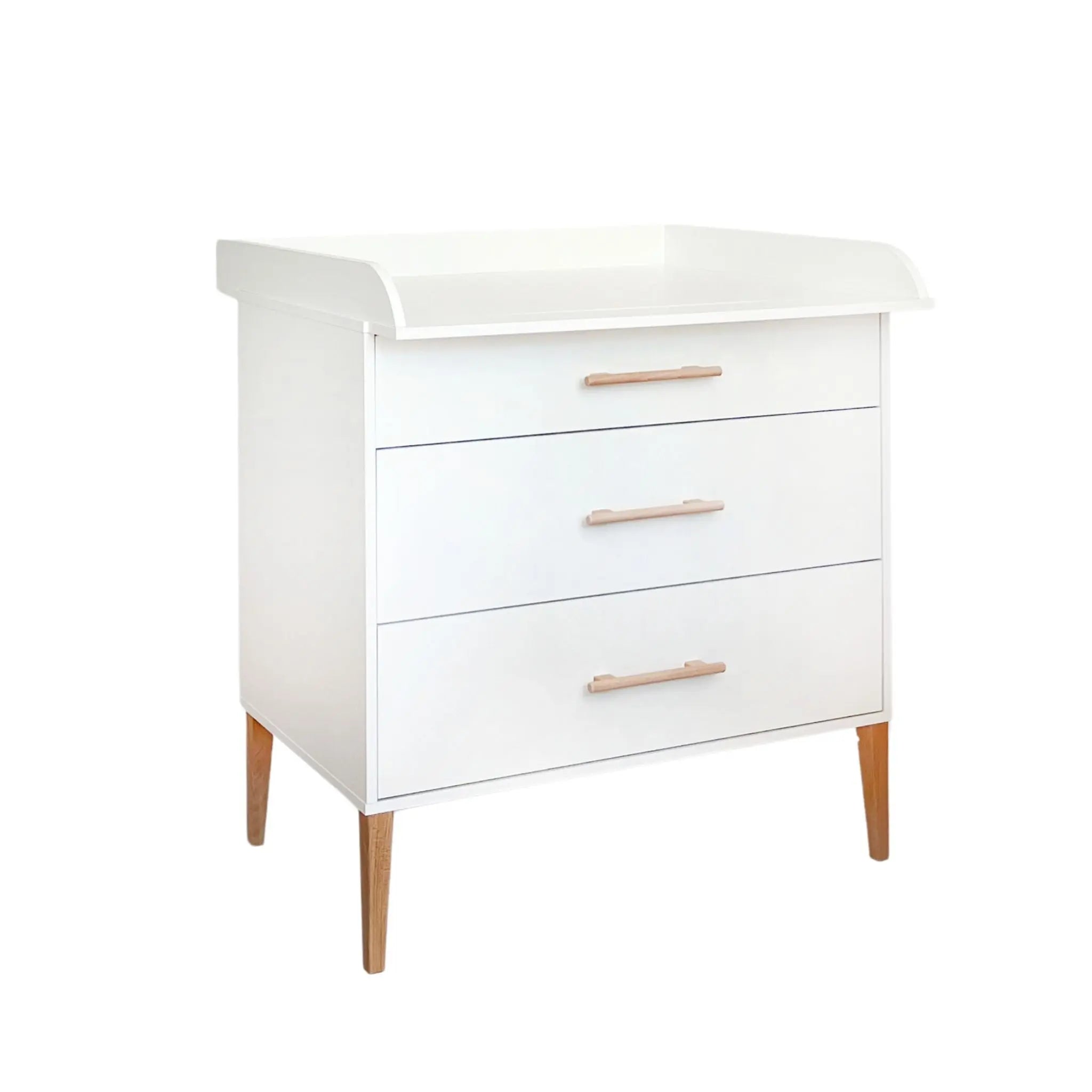 Komoda z przewijakiem ILA biała/szara - Zabawki z Lasu 