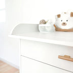 Komoda z przewijakiem ILA biała/szara - Zabawki z Lasu 