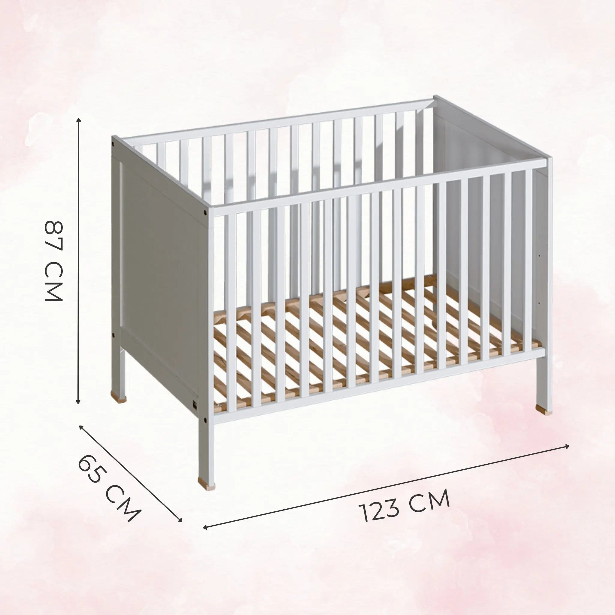 Łóżeczko dziecięce 120×60 BASIC - Zabawki z Lasu 