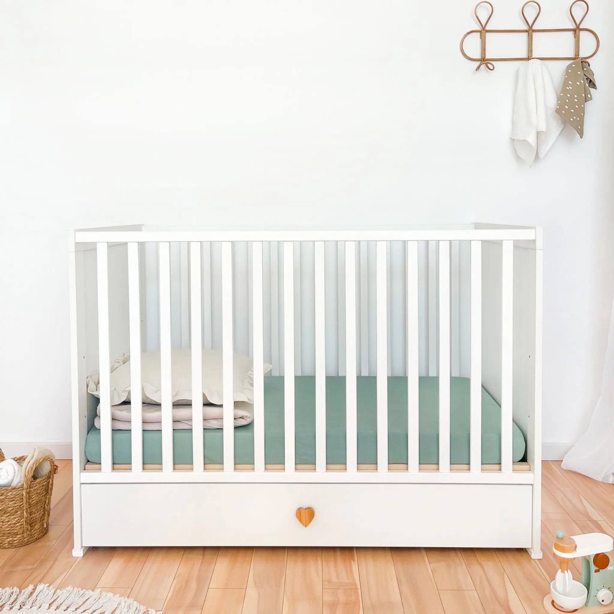 Łóżeczko dziecięce 120×60 Little Heart - Zabawki z Lasu 