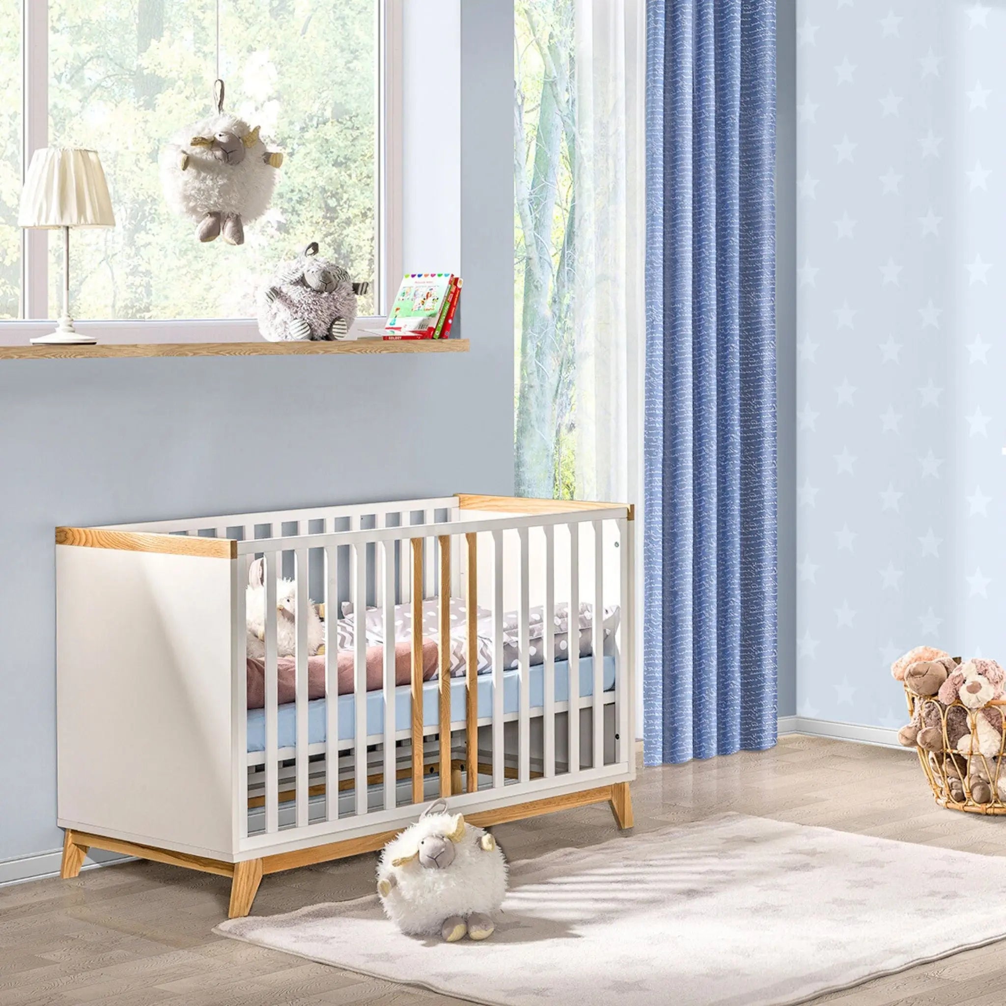 Łóżeczko dziecięce 120×60 Nordik z funkcją sofy - Zabawki z Lasu 