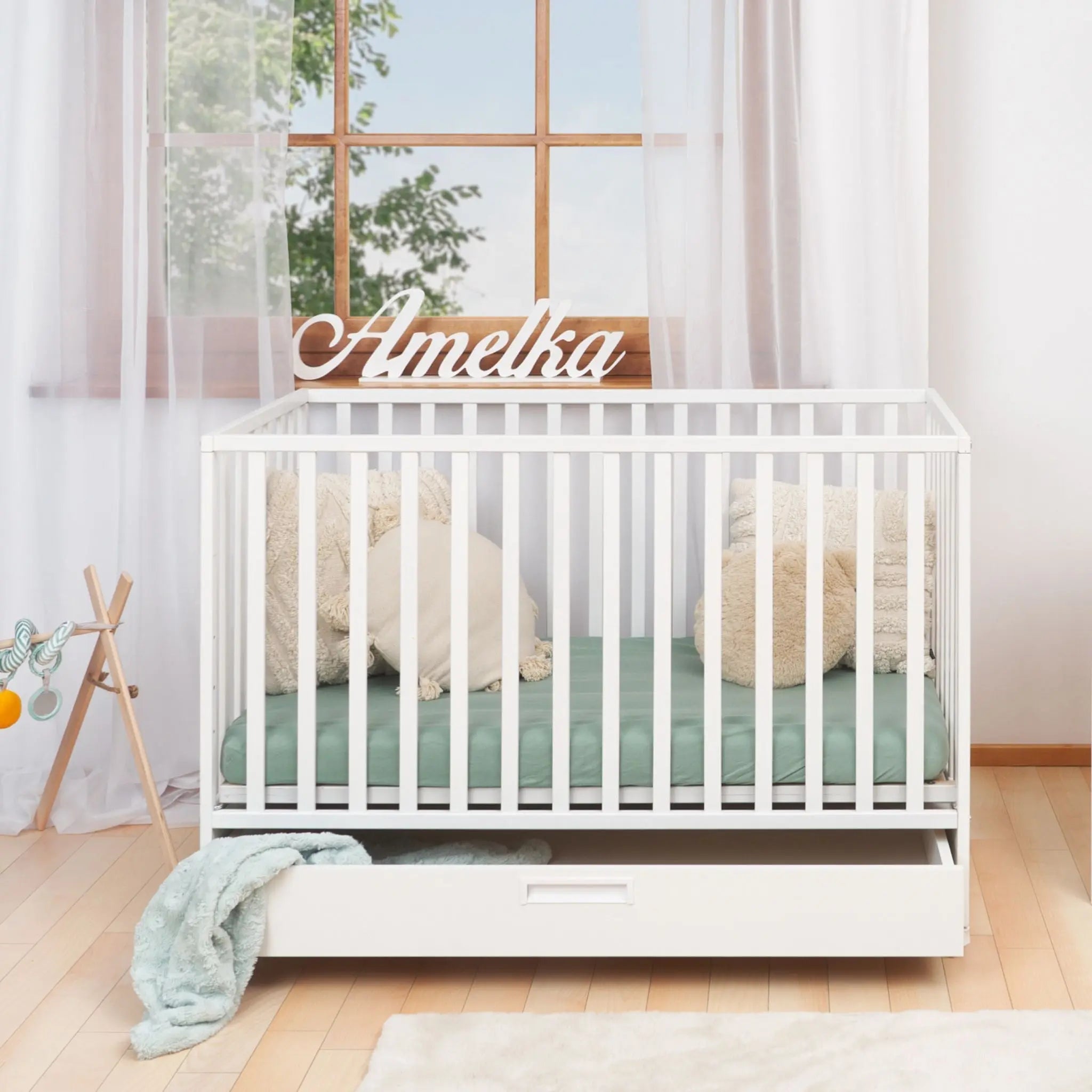 Łóżeczko dziecięce 120×60 z szufladą Lux - Zabawki z Lasu 