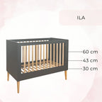 Łóżeczko niemowlęce 120x60 ILA - Zabawki z Lasu 