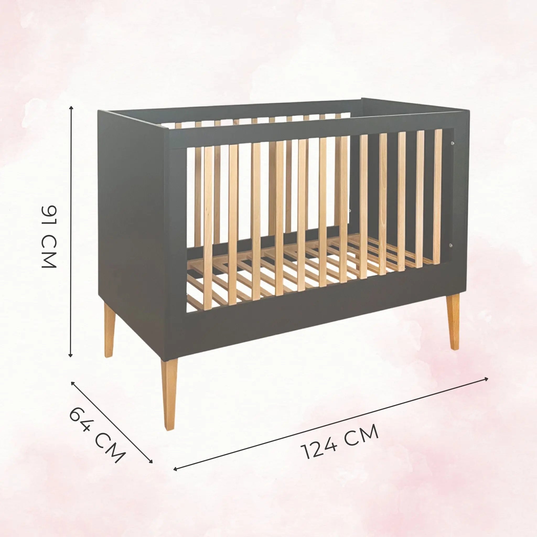 Łóżeczko niemowlęce 120x60 ILA - Zabawki z Lasu 