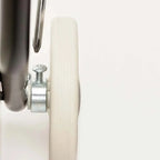 Niebieski drewniany chodzik pchacz, do nauki chodzenia, dla dzieci, Micki - Zabawki z Lasu 