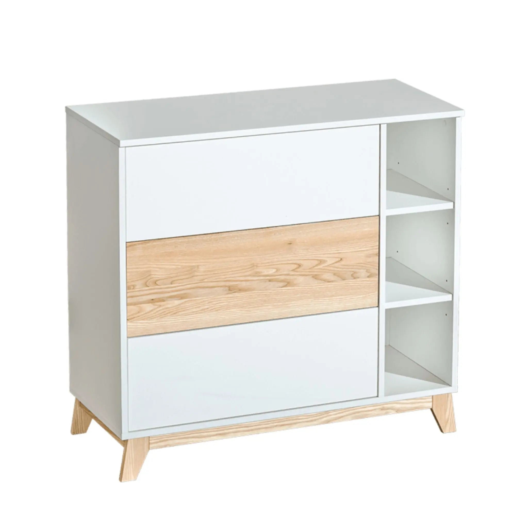 NORDIK biała komoda z przewijakiem - Zabawki z Lasu 