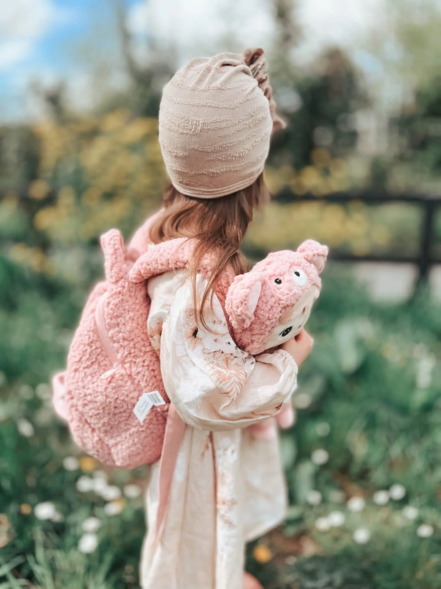 Plecak Metoo z wyjmowanym pluszakiem - Różowy miś Teddy Metoo