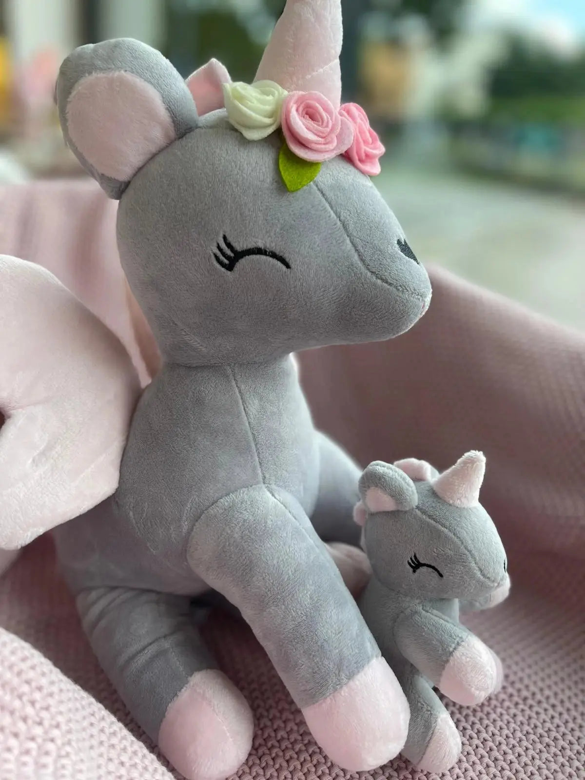 Jednorożec szaro‑różowy rozmiar S Melootka