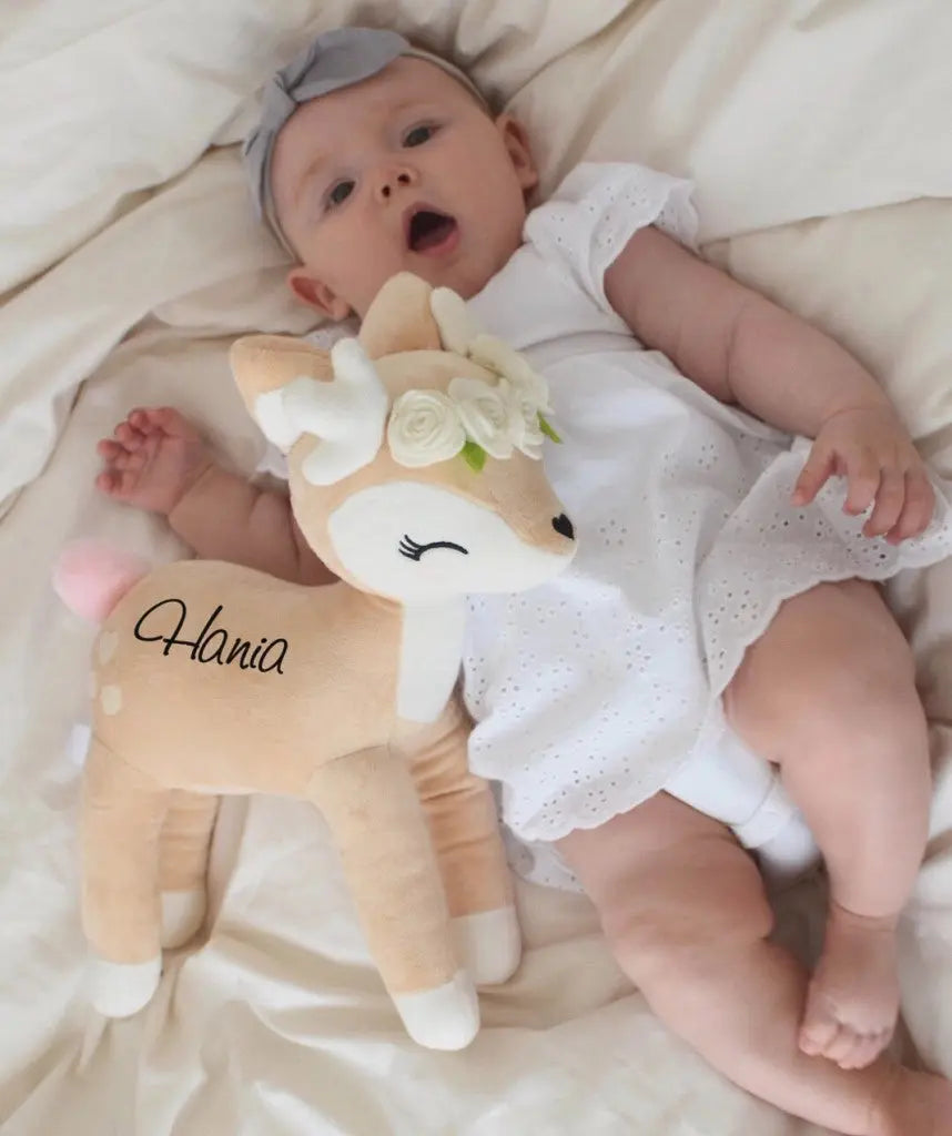 Pluszowa Sarenka z kremowym wianuszkiem Melootka