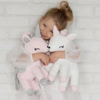 Pluszowy Jednorożec z wianuszkiem rozmiar L – Szaro/Różowy Melootka