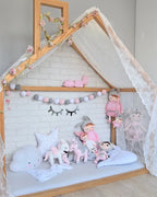 Pluszowy Jednorożec rozmiar M – Szaro/Różowy Melootka