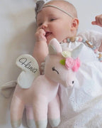 Pluszowy Jednorożec z wianuszkiem rozmiar M – Różowy Melootka