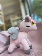 Pluszowy Jednorożec z wianuszkiem rozmiar M – Różowy Melootka