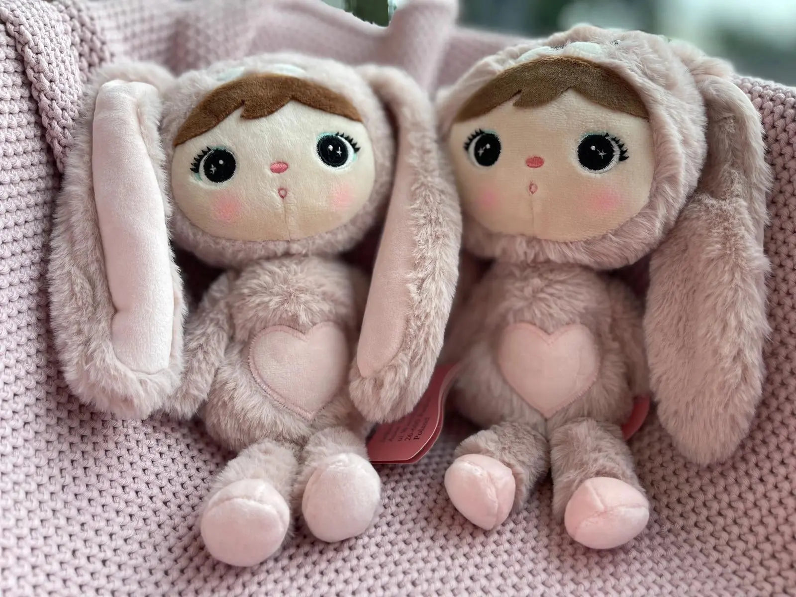 RÓŻOWY KRÓLIK 30CM - LALKA METOO Z IMIENIEM DZIECKA metoodoll