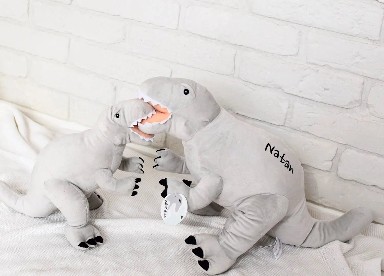 Szary Dinozaur pluszowy – Tyrannosaurus Rex – Rozmiar L Melootka