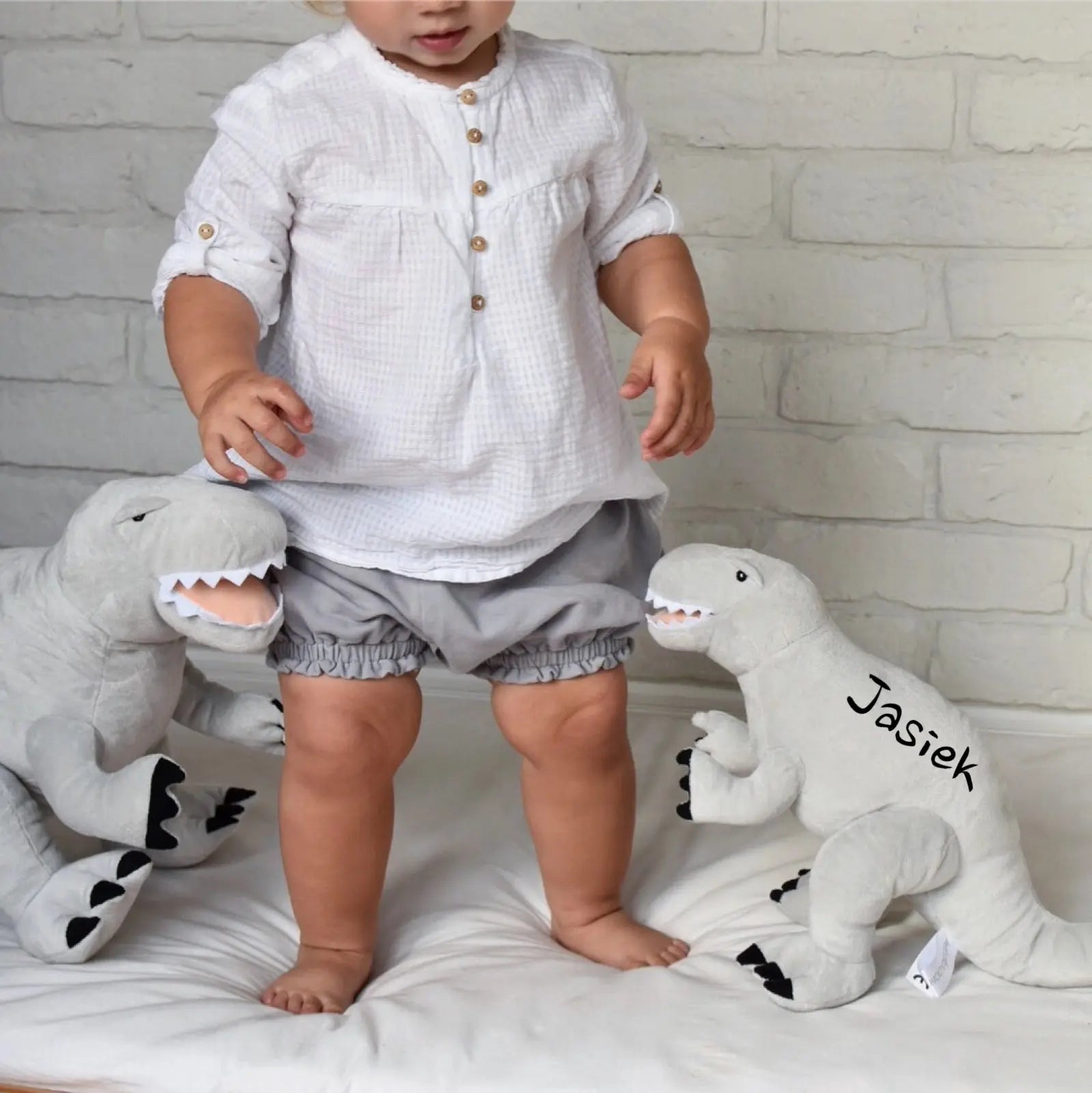 Szary Dinozaur pluszowy – Tyrannosaurus Rex – Rozmiar L Melootka