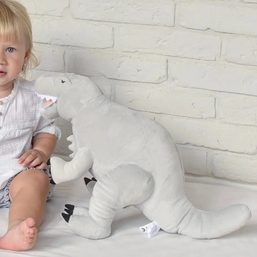 Szary Dinozaur pluszowy – Tyrannosaurus Rex – Rozmiar M Melootka