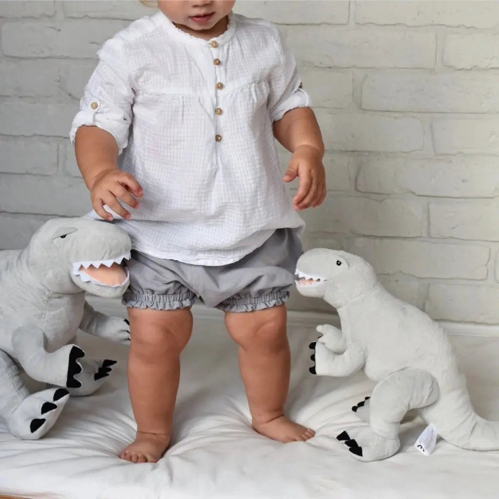 Szary Dinozaur pluszowy – Tyrannosaurus Rex – Rozmiar M Melootka