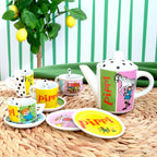 Porcelanowy zestaw do herbaty dla dzieci, Pippi Langstrumpf, naczynia kubki - Zabawki z Lasu 