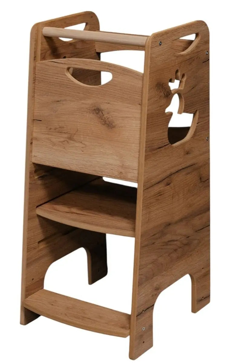 Quack Step Wood Style | Pomocnik Kuchenny Montessori | Bezpieczny | Kitchen Helper - Zabawki z Lasu 