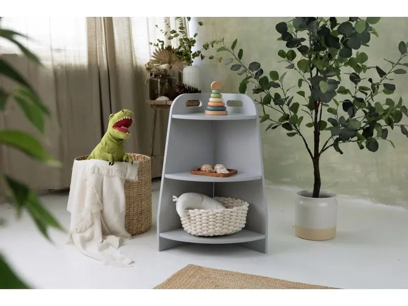 Regał końcowy wysoki - Szlifowany - szer. 35 cm - Zabawki z Lasu 