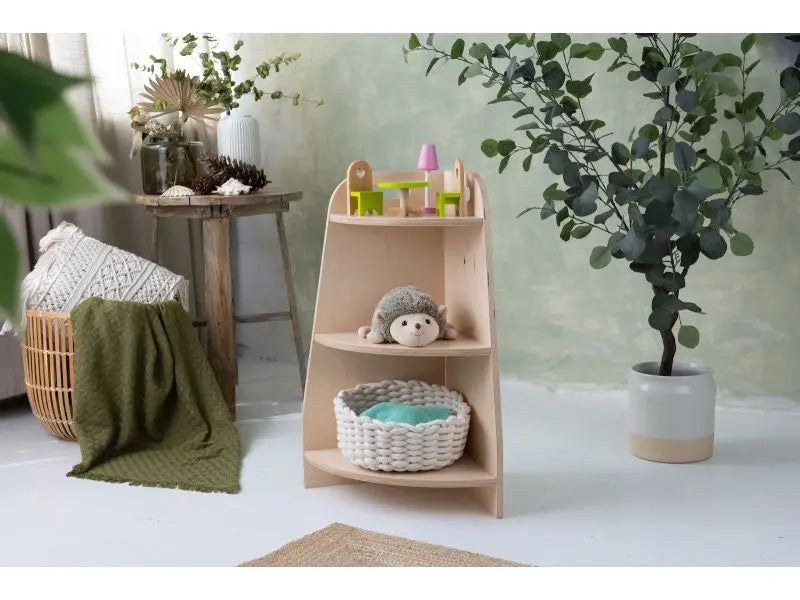 Regał końcowy wysoki - Szlifowany - szer. 35 cm - Zabawki z Lasu 