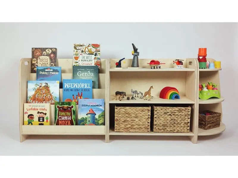 Regał końcowy wysoki - Szlifowany - szer. 35 cm - Zabawki z Lasu 