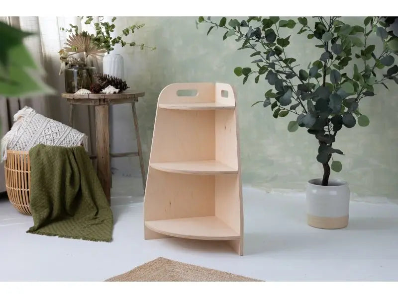 Regał końcowy wysoki - Szlifowany - szer. 35 cm - Zabawki z Lasu 